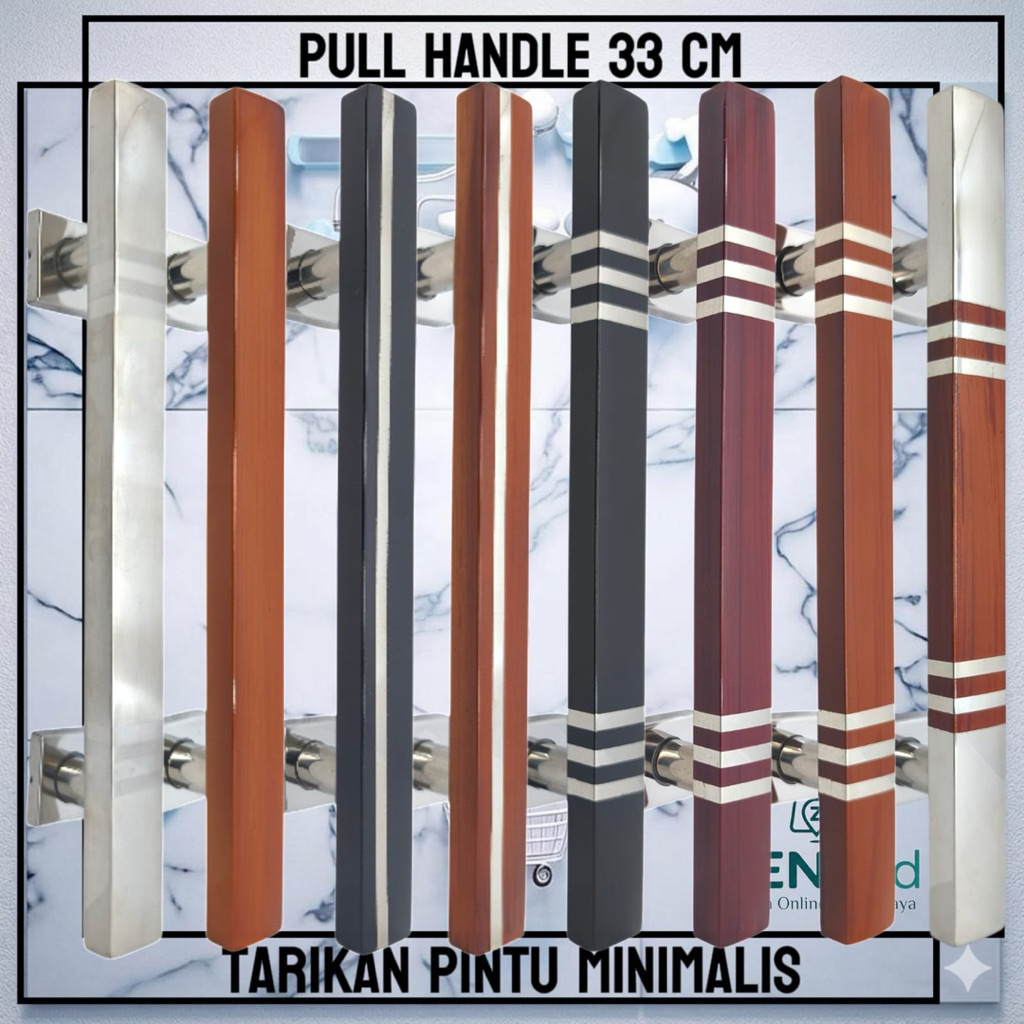 Tarikan Pintu Minimalis Pull Handle 33 cm Baja Kotak Desain Modern untuk Pintu Rumah