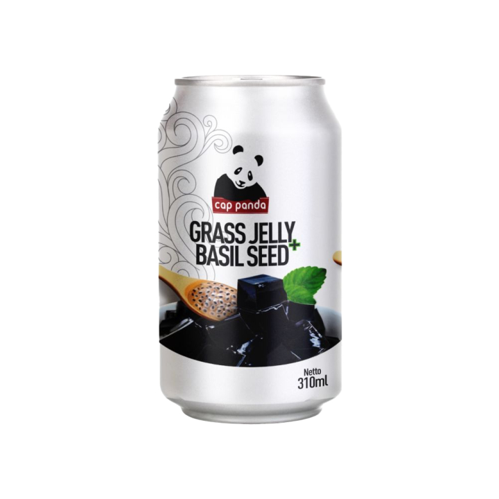 Cap Panda Cincau Selasih 310ml Minuman Cincau Selasih Segar Siap Minum