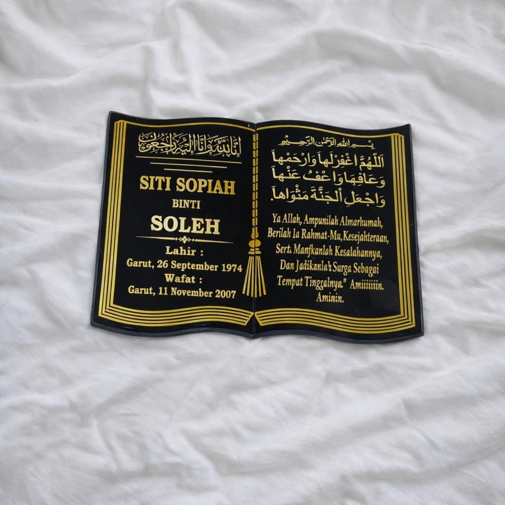 Cahaya Nisan - Nisan Buku Tanpa dudukan 45x35 Granit lokal