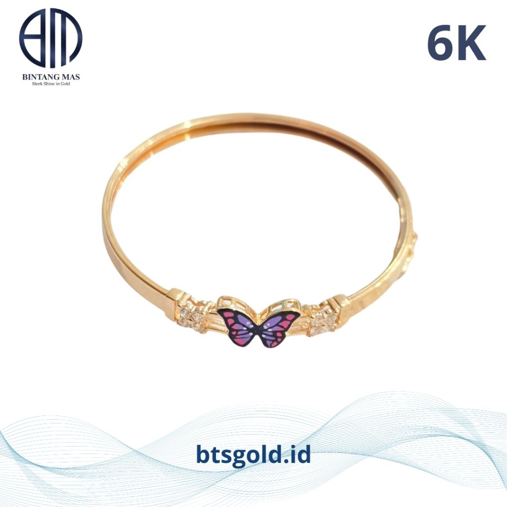 Gelang Emas Cor Butterfly Anak | 6K