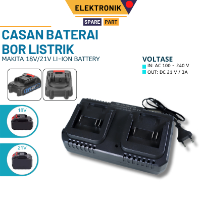 Charger Bor Baterai Makita 5/10/20Sel MT-18V-21V Lithium Li-ion Battery High Capacity High Output Fa