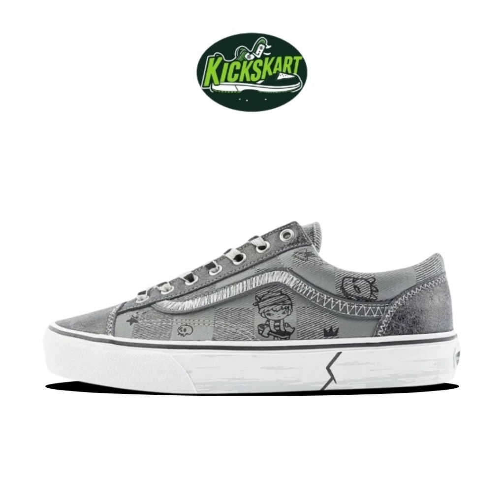 Sepatu Vans Style 36 X Hirono Grey Black Denim