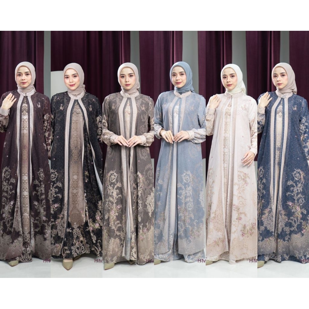 Widya Dress 2in1 By HMF Luxury Original