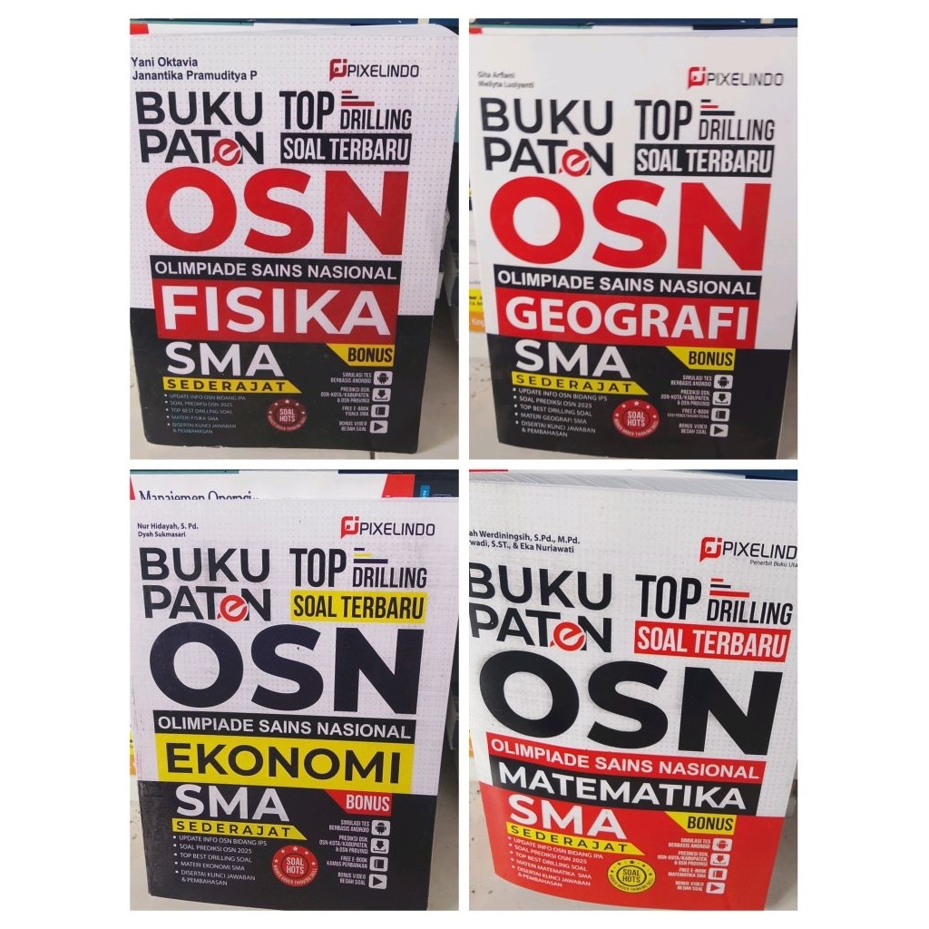 Buku Paten OSN SMA Sederajat FISIKA, MATEMATIKA,GEOGRAFI, EKONOMI