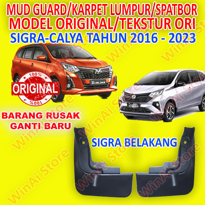 MUDGUARD SIGRA/CALYA TAHUN 2016-2023 MODEL ORIGINAL