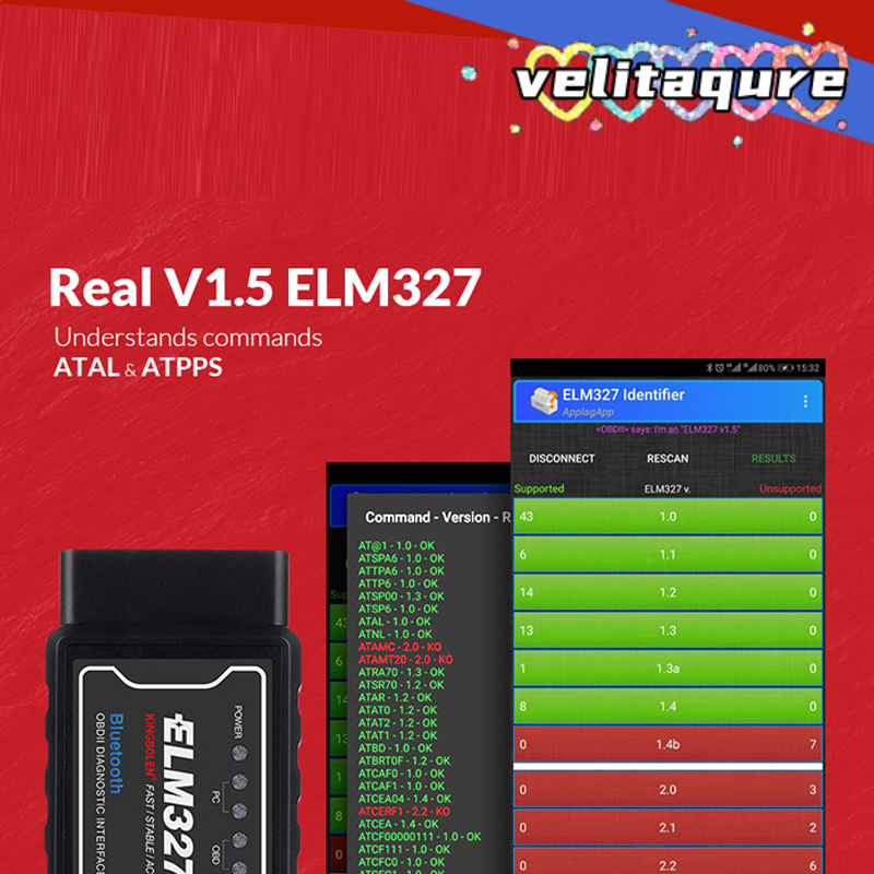 OBD2 Scanner ELM327 V1.5 - Bluetooth dan Wifi, Mendukung Semua Protokol OBD2