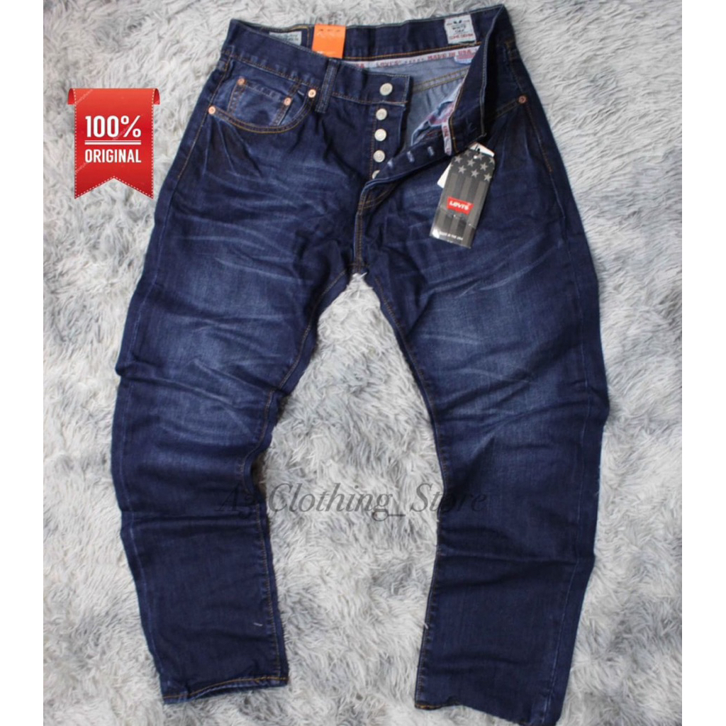 Celana Jeans Levis 501 Original Made In USA Standar Reguler Fit