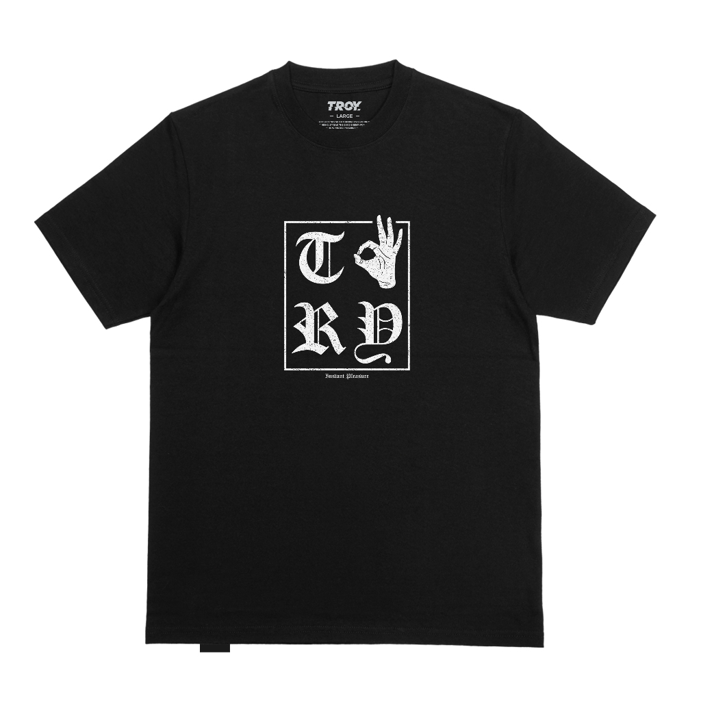 Troy Company Tshirt Black OK - Kaos Pria Lengan Pendek Hitam MTD 3590