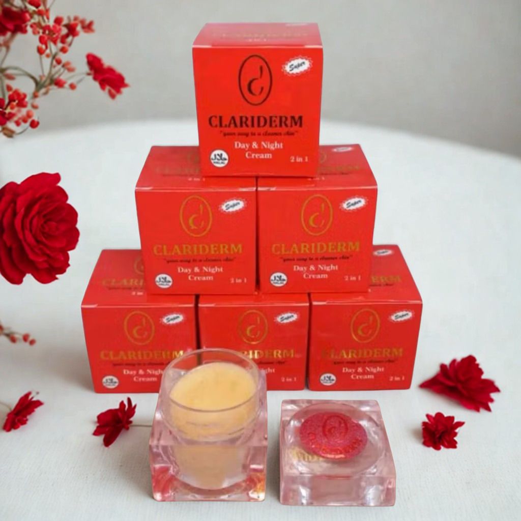 12pc krim clariderm super siang malam original