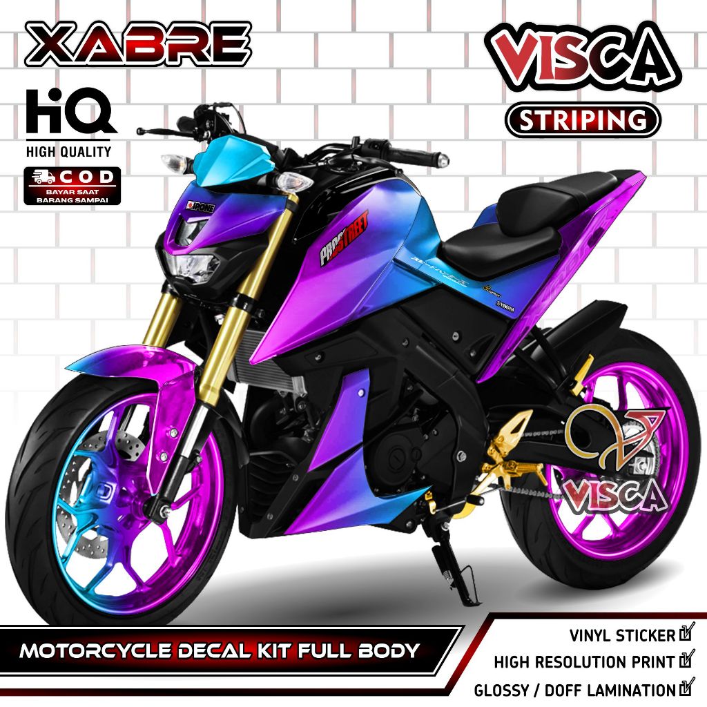 Decal Xabre - Stiker Xabre - Dekal Xabre Full Body - Striping Xabre Variasi - Decal Hologram Xabre B