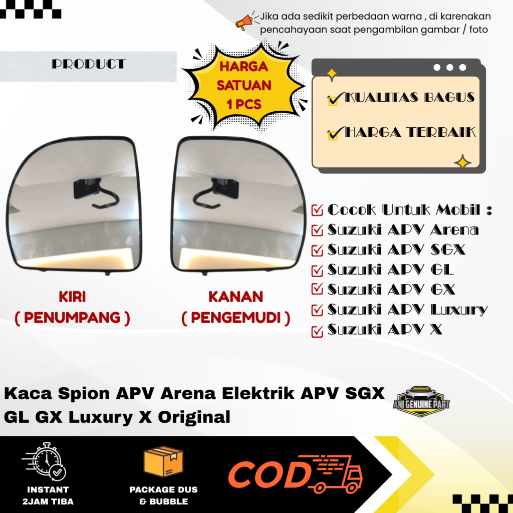 Kaca Spion APV Arena Elektrik APV SGX GL GX Luxury X Original