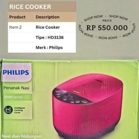 RICE COOKER PHILIPS HD4515 3000 Series