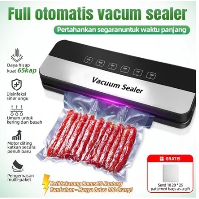 Alat Vakum Makanan Frozen Vacum Sealer Alat Vakum Makanan Basah Kering Frozen Food Seal Free 10 Kant