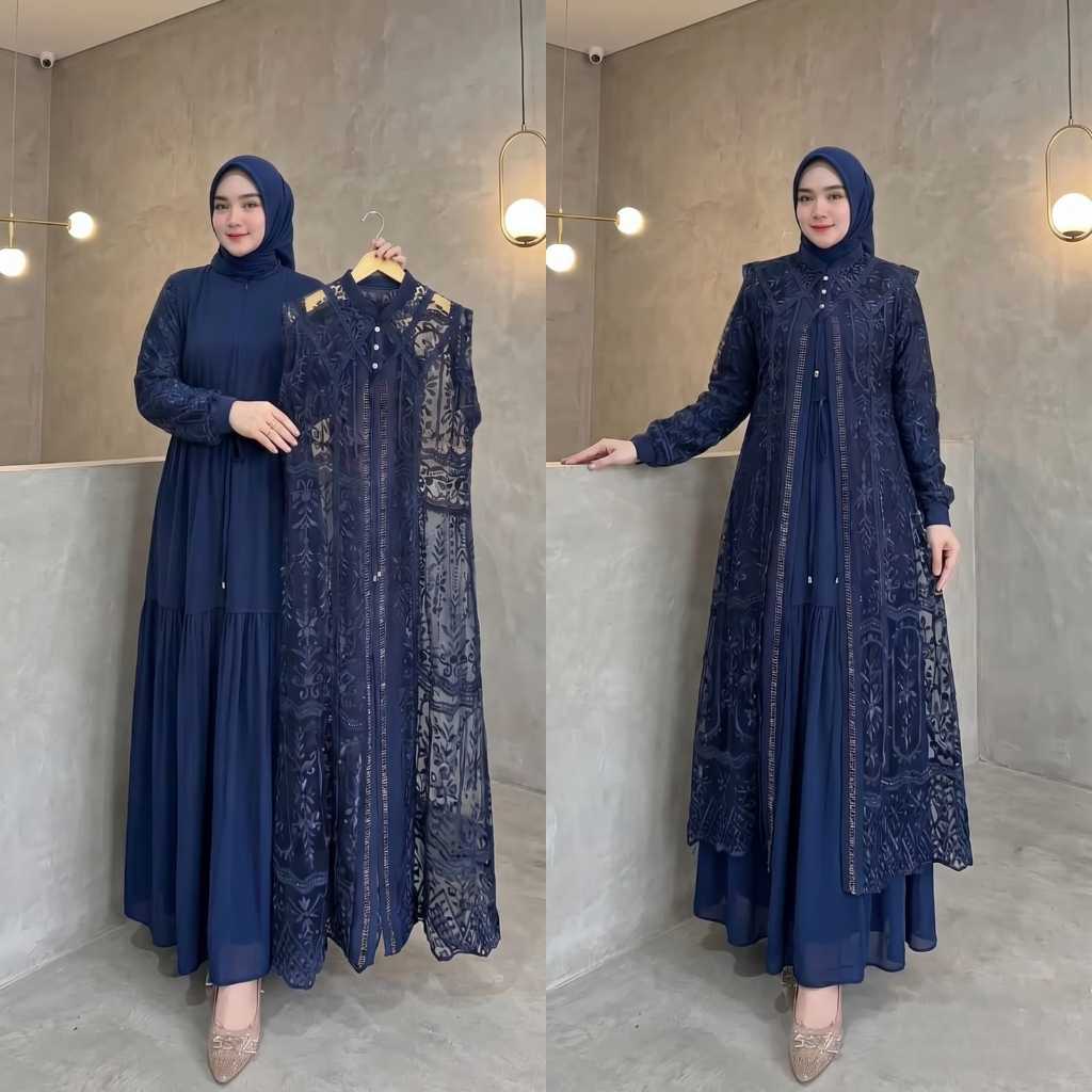 NEW SELENA GAMIS KONDANGAN MEWAH ELEGAN GAMIS REMAJA DEWASA TERBARU GAMIS CERUTY BABYDOLL MIX BRUKAT