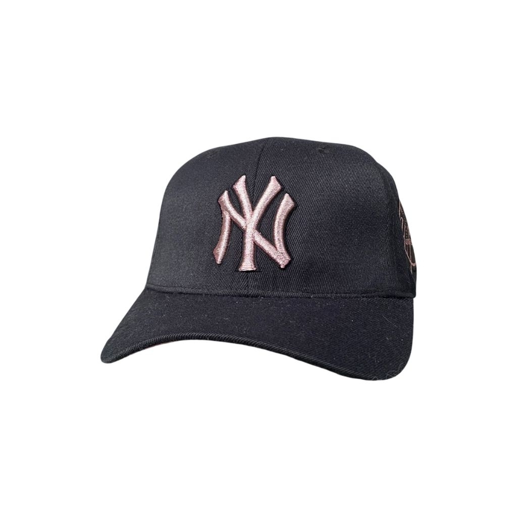 Topi Baseball MLB NY Pink Metalic Logo Black Second Original Murah