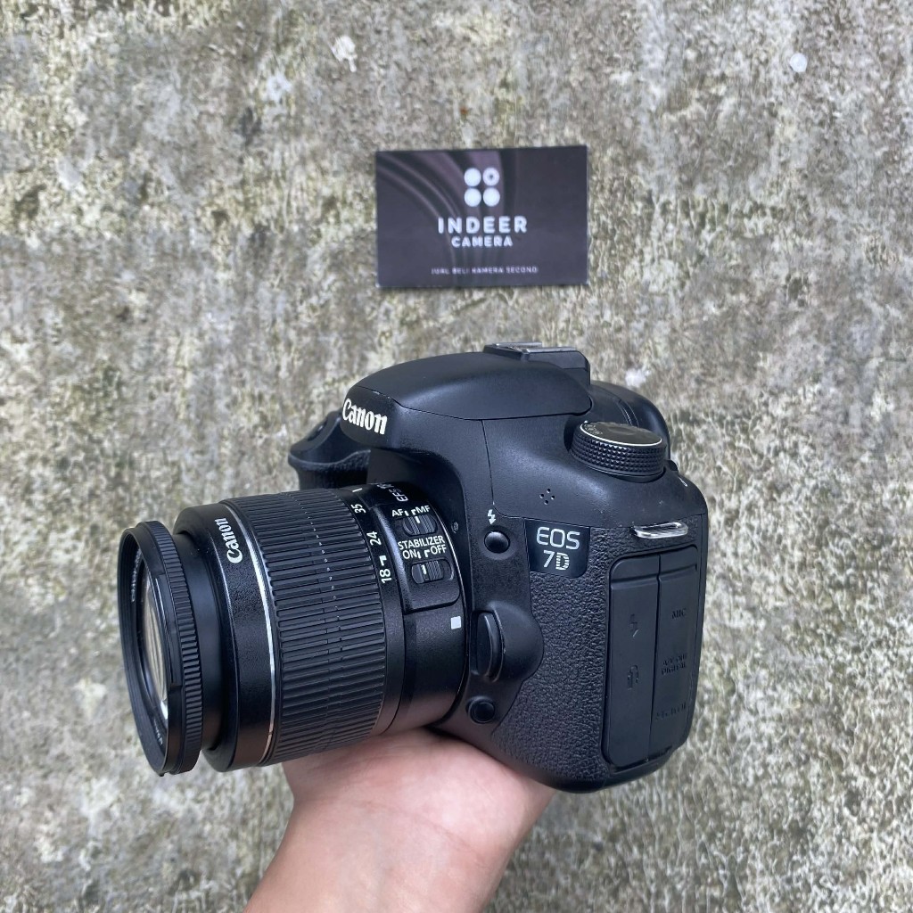 CANON EOS 7D KIT 18-55MM SECOND LIKE NEW ( GARANSI TOKO ) BEST QUALITY 100% ORYGINAL  TERLARIS SHOPE