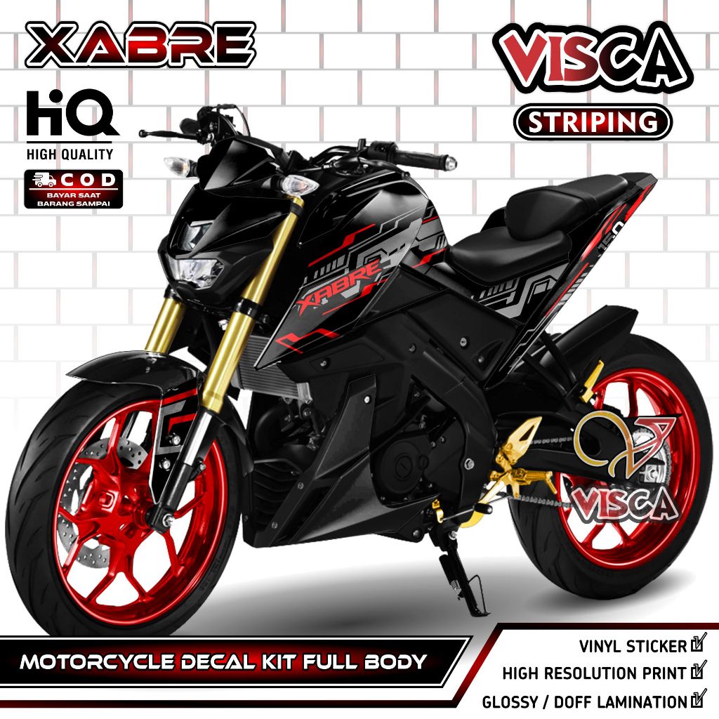 Decal XABRE - Stiker XABRE - Dekal XABRE Full Body - Striping XABRE  Variasi - Decal Hologram XABRE 