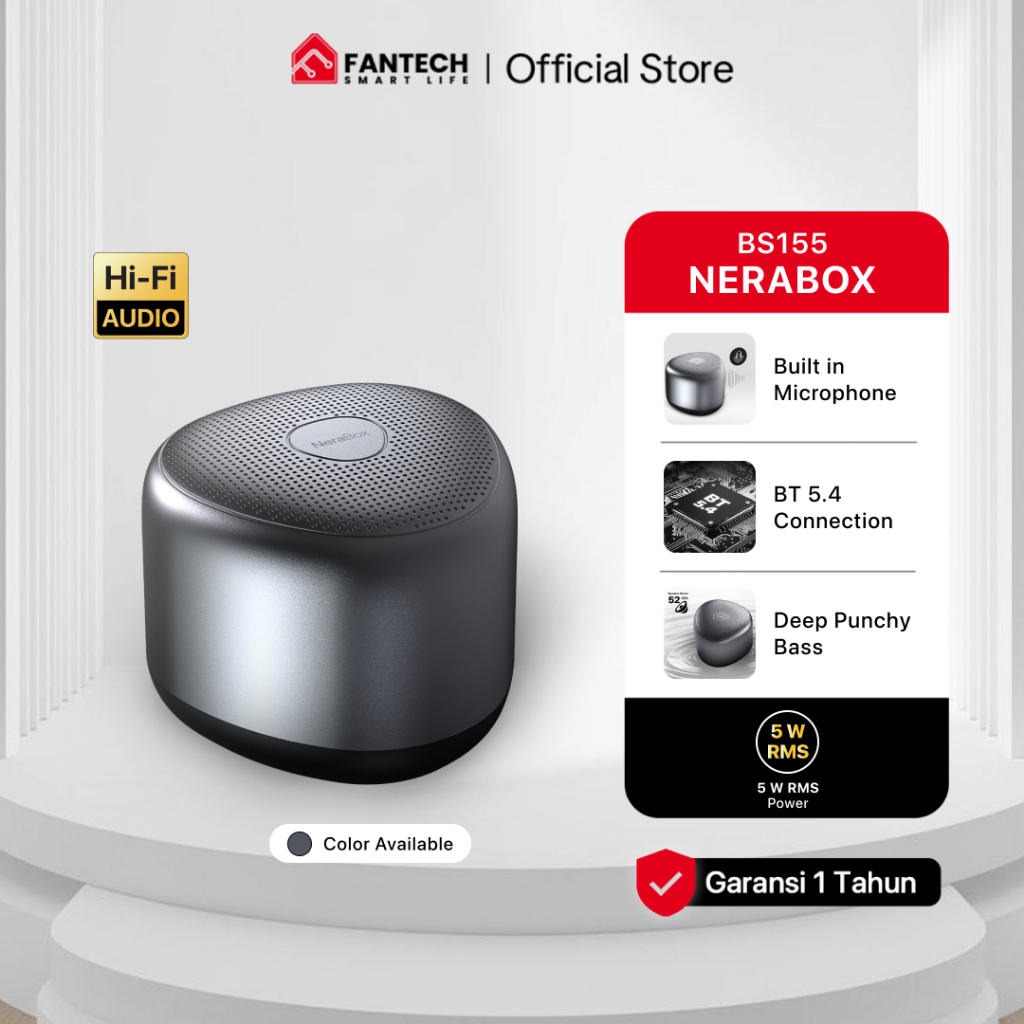 Speaker Bluetooth 5.4 Fantech NeraBox BS155 Portable Stereo Mini HiFi Wireless Speaker Superr Bass