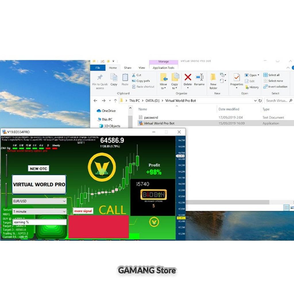 Virtual World Pro Robot Trading IQ Option Binomo Olymptrade Stockity for PC / Laptop