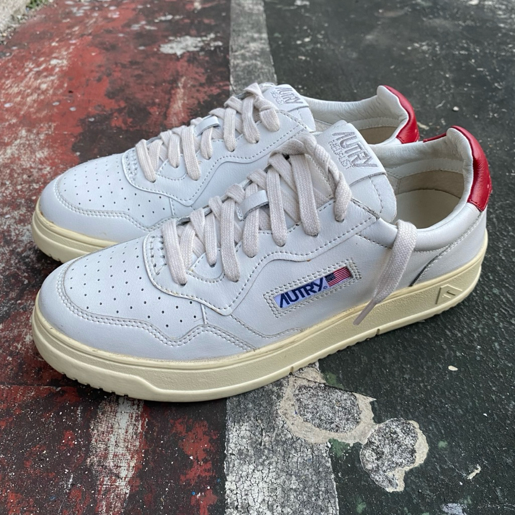 AUTRY medalist low leather blue red