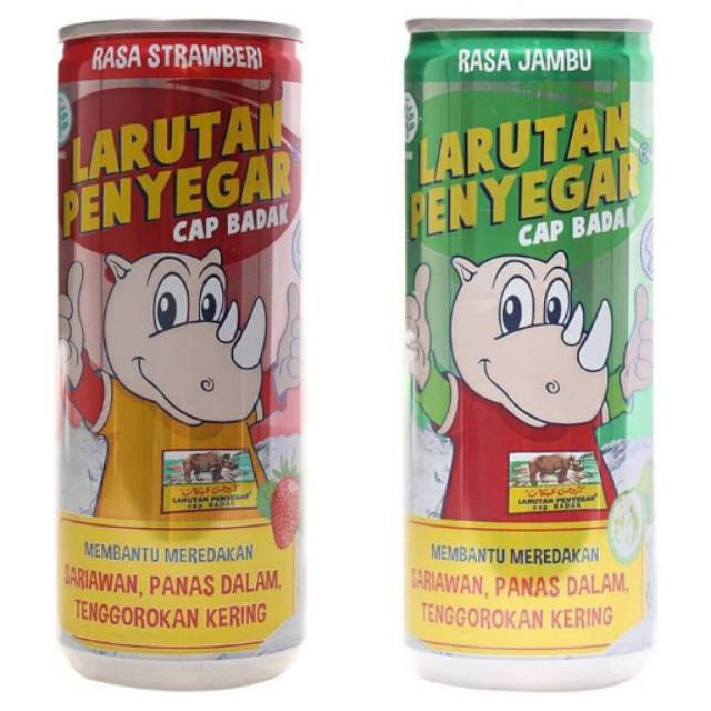 Larutan Penyegar Cap Badak Kaleng Anak 238ml Penyegar Panas Dalam & Sariawan