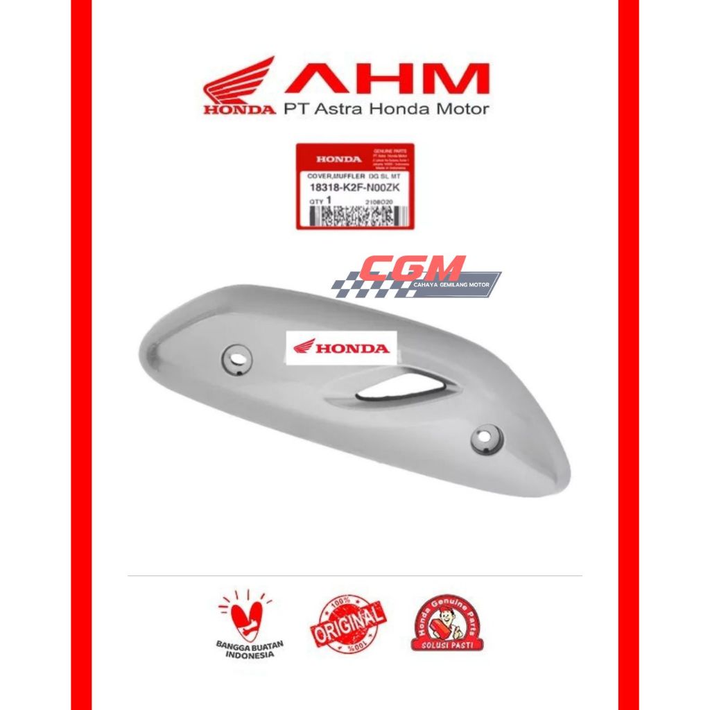 18318-K2F-N00 tutup knalpot cover knalpot tameng knalpot scoopy K2F asli honda