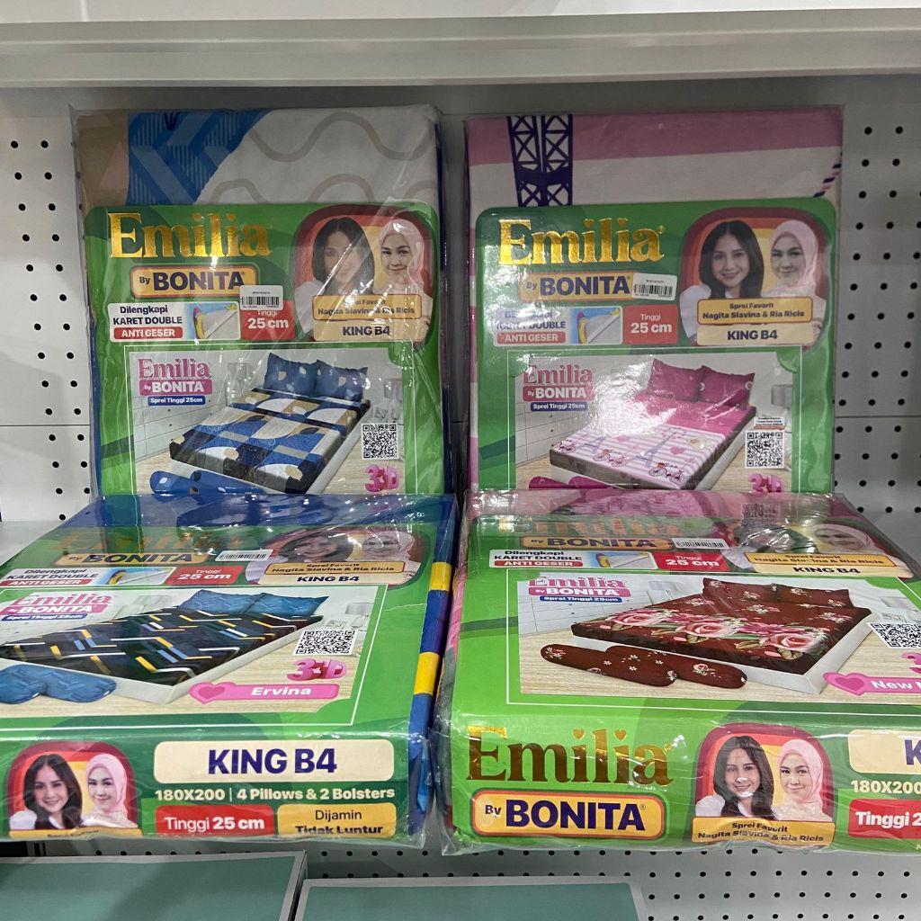 SPREI EMILIA BY BONITA KING B4 / SPREI NOMOR 1 / BEDCOVER 180x200 / SPREI DISPERSE ANTI LUNTUR / SPR