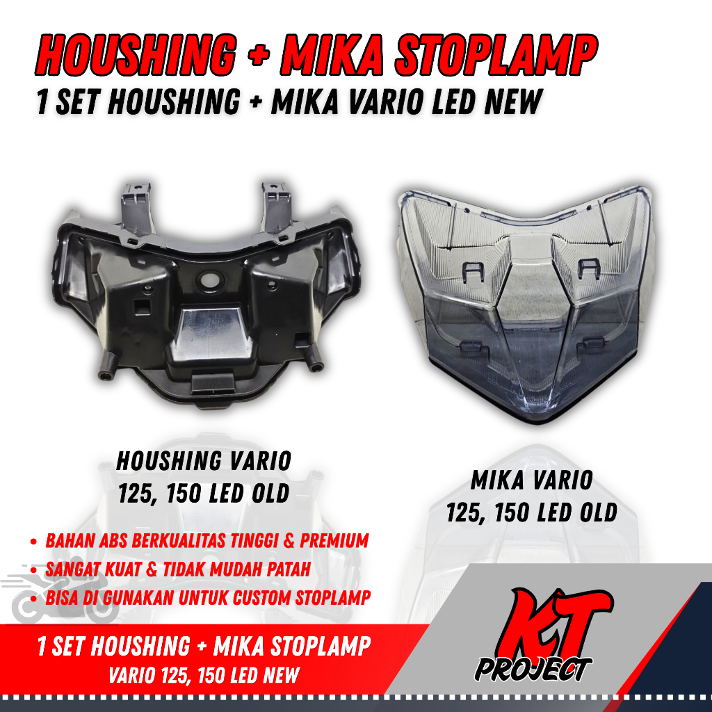 PAKET 1 SET HOUSHING STOPLAMP + MIKA STOPLAMP VARIO LED NEW MIKA STOPLAMP BEAT HOUSHING VARIO LED OL