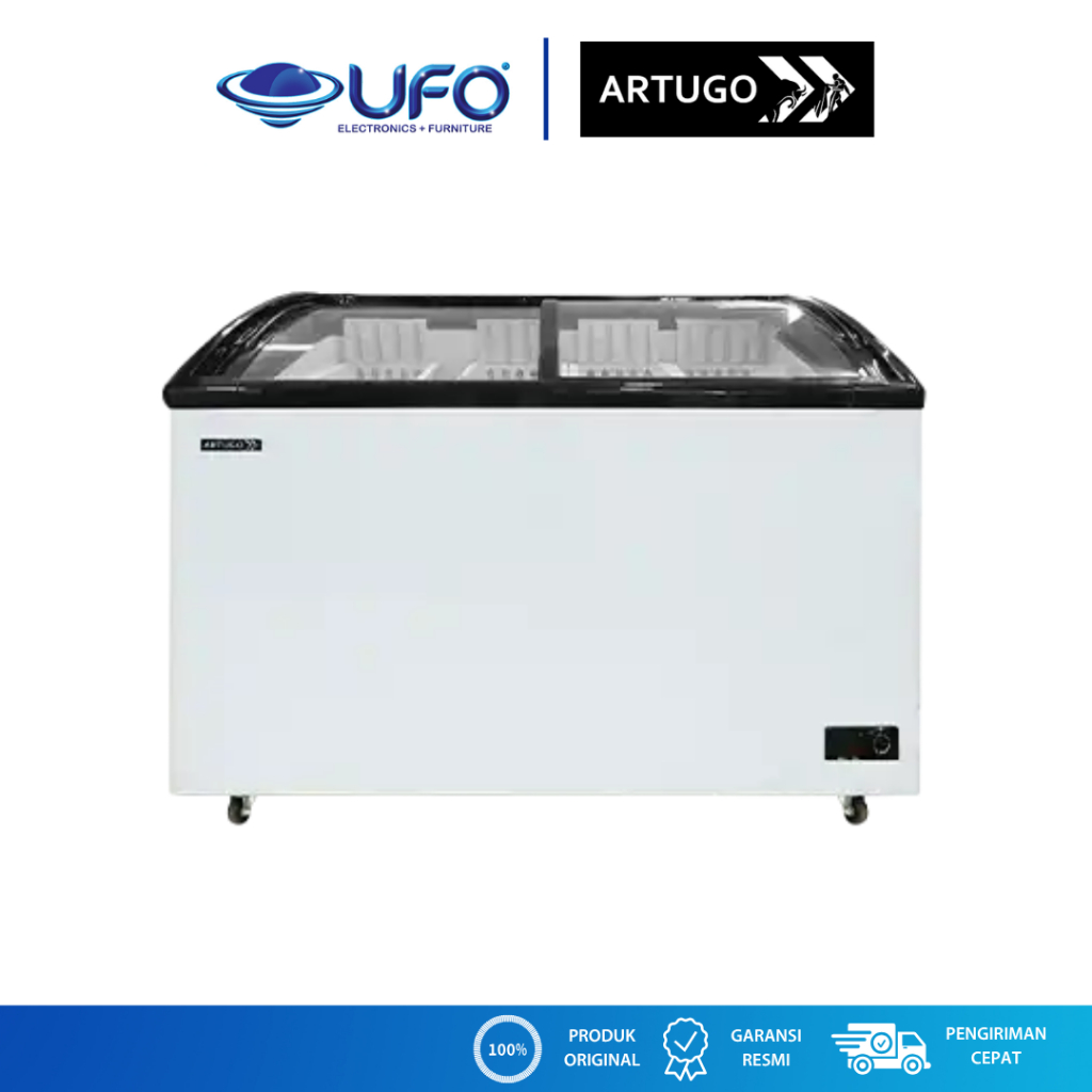 ARTUGO Freezer Sliding SH265P Display Cooler 252L Protected Control Panel