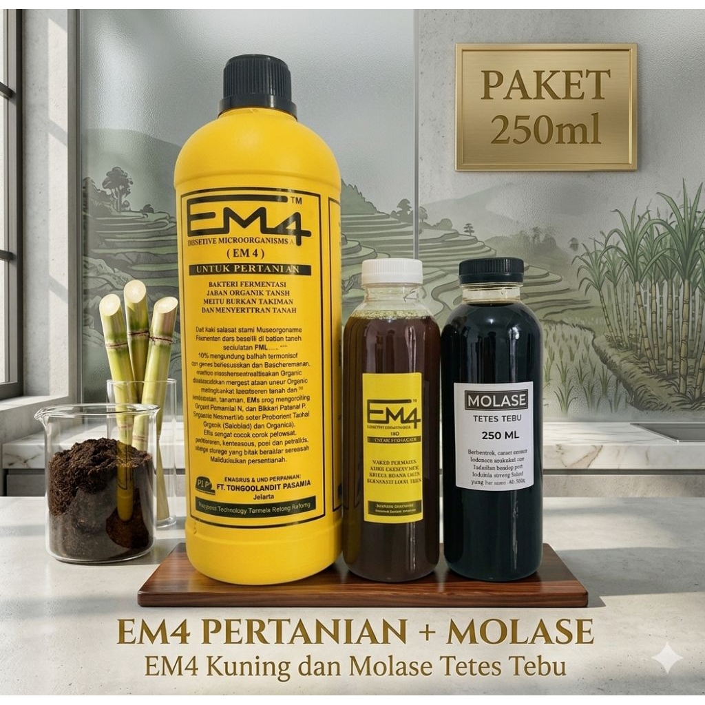 EM4 PERTANIAN (kuning) + MOLASE 250ml