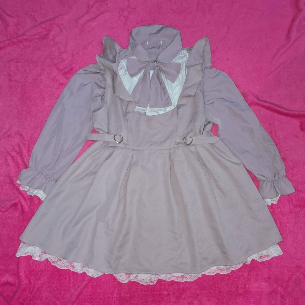 (Baca Deskripsi) Preloved lily merry setup blouse and jsk dress lilac color jirai kei ryousangata ka