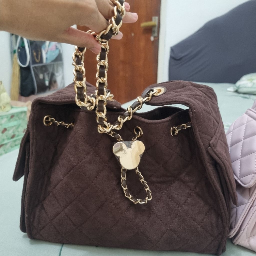 Tas Barbie Sabit Butter Yellow / Tas Disney Cendol