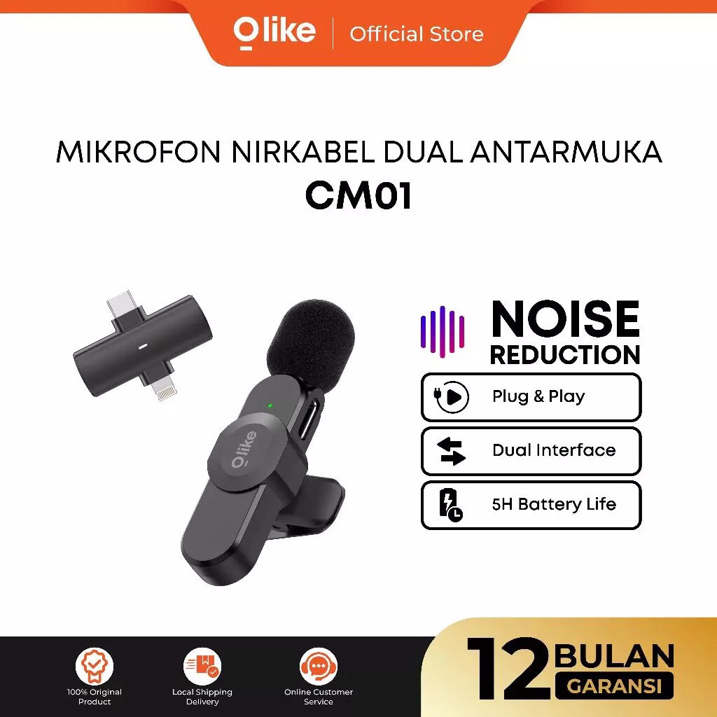 OLIKE CLIP MICROPHONE CM01 Black-ORIGINAL Brand