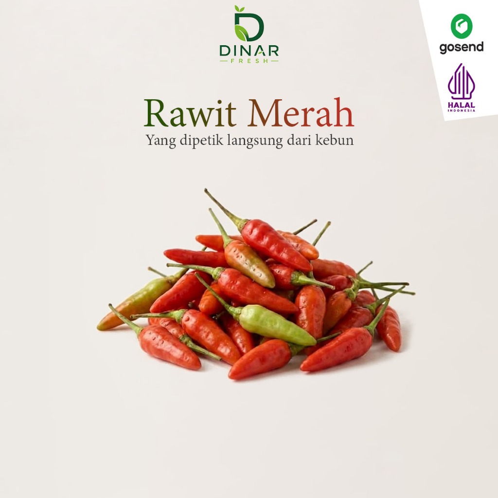 Dinar Fresh - Cabai Rawit Merah Pedas (Satuan dan Kiloan)