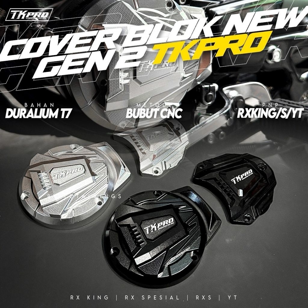 TUTUP BLOK BAK KALTER SET KANAN & KIRI RX KING NEW CNC BY TK PRO GEN 2