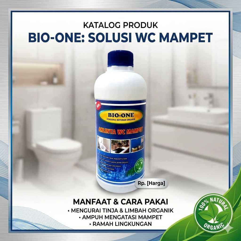 [BIO ONE] Obat Penguras WC Mampet Luber Bio One Pengurai Tinja Tanpa Kuras Anti Bau Toilet