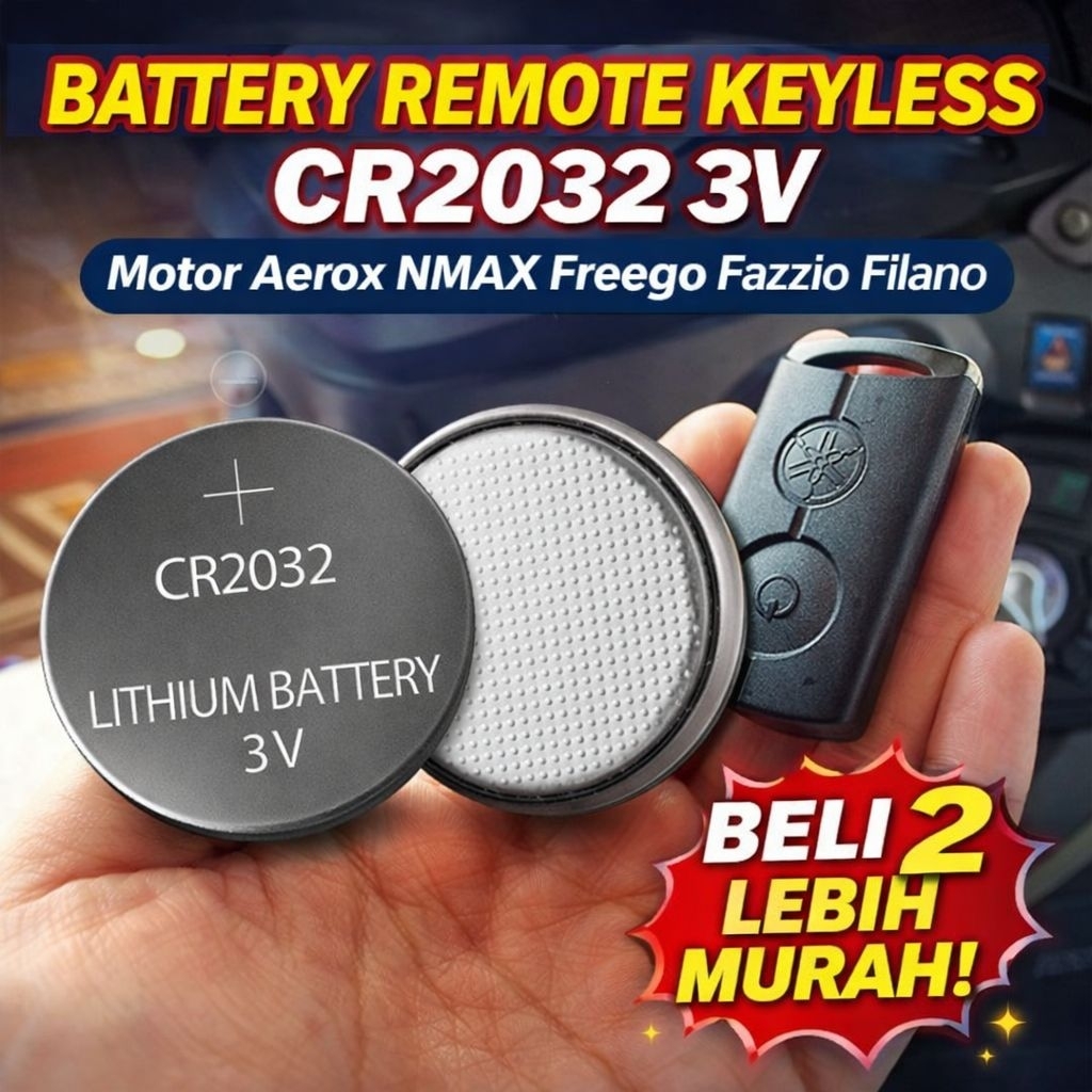 Baterai Remote Motor NMAX AEROX LEXI XMAX FAZZIO FILANO Batre Remote Kayless Yamaha Remote motor Yam