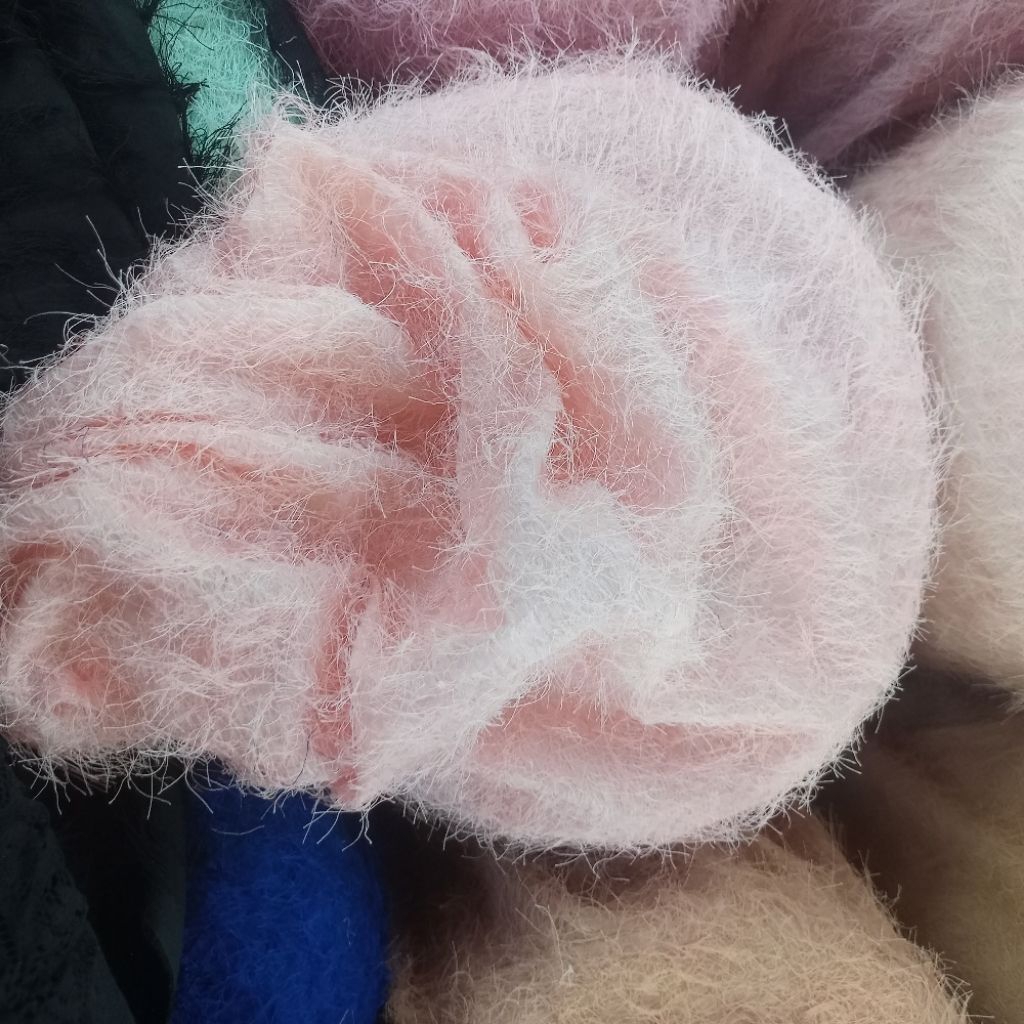 Kain/Bahan Bulu-Bulu Rumbai | Kain Bulu-Bulu Tebal Grade A