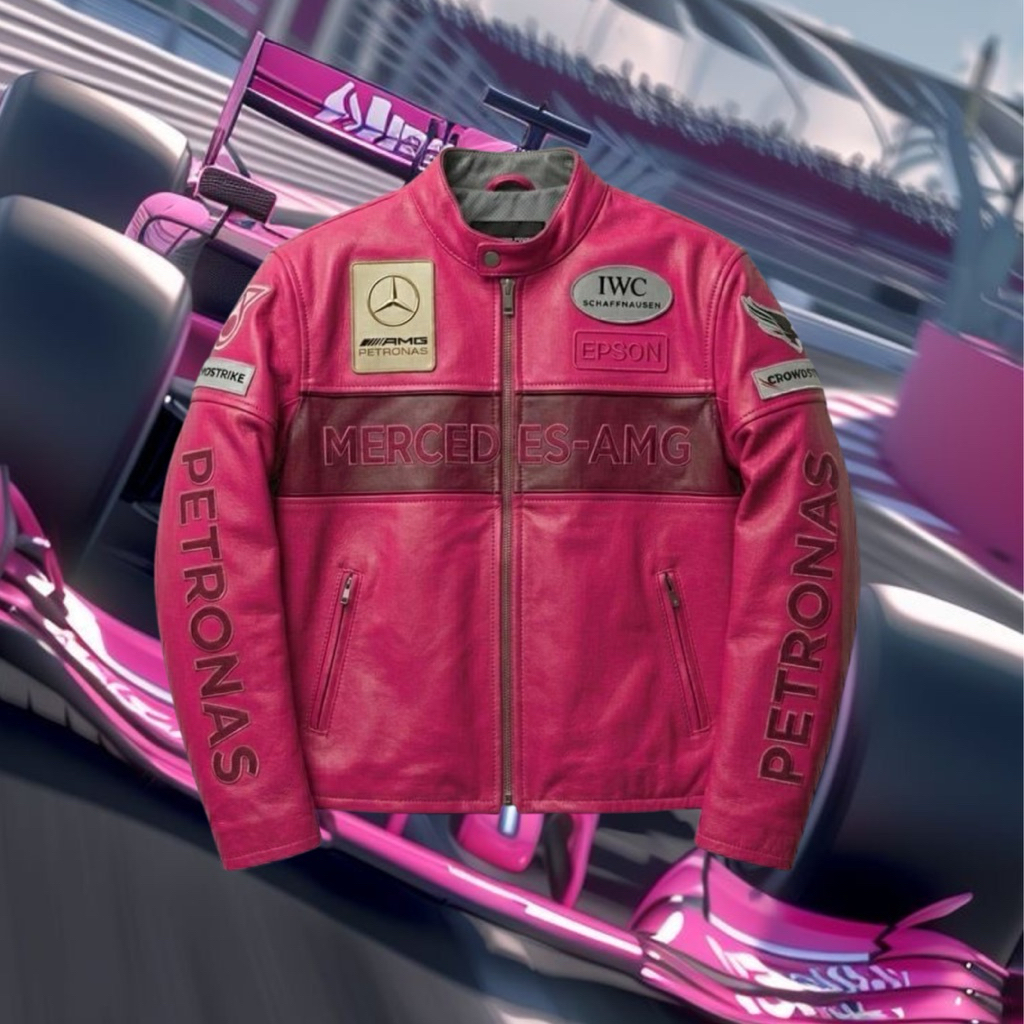 IAMYOURQL - Mercedes Pink Race Jacket Leather