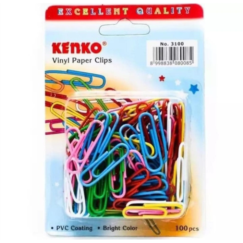 paper klip kenko no. 3 warna warni
