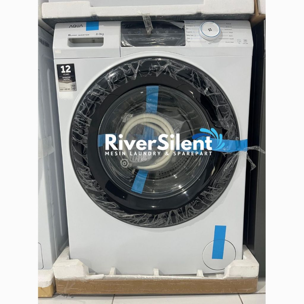 mesin cuci aqua frontloading 8kg | Mesin laundry