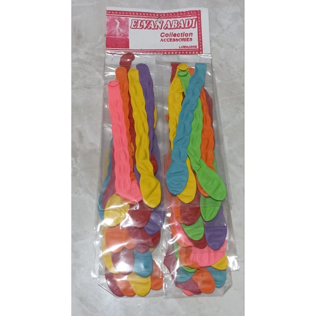 1 renteng 50 PCS BALON SPIRAL BALON MAINAN ANAK EDUKASI ~ BALON PANJANG