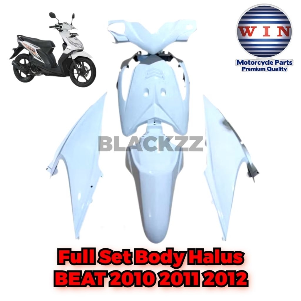 Full Set Body Halus HONDA BEAT KARBU LAMA 2010 2011 2012 PUTIH Original WIN / COMPLETE SET BODY HALU