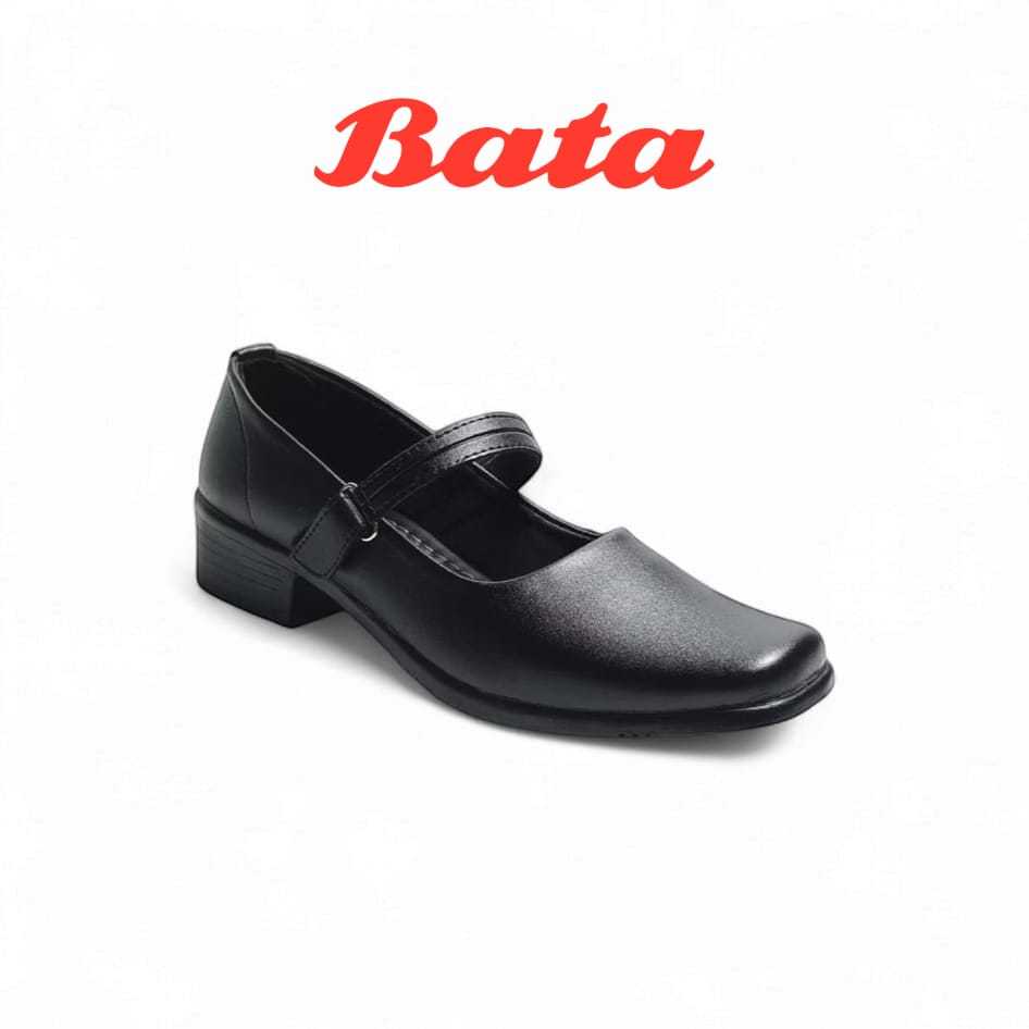 BATA Sepatu Pantofel Wanita Paskibra Fantofel Cewek Slop sepatu sekolah hitam