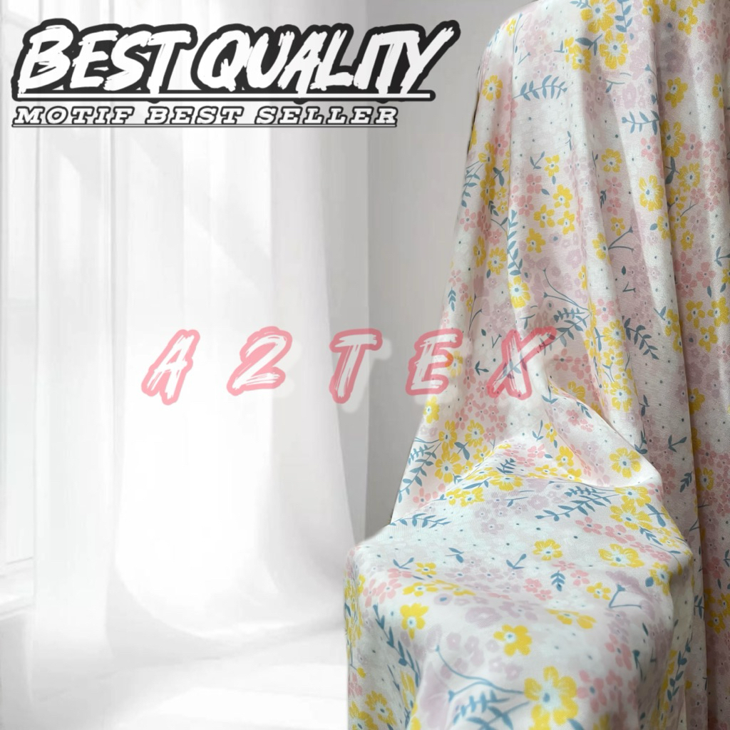 Kain Katun Rayon Viscose Premium | Kain Rayon Motif Terbaru | Bahan Kain Lembut Motif Elegan Buat Pa