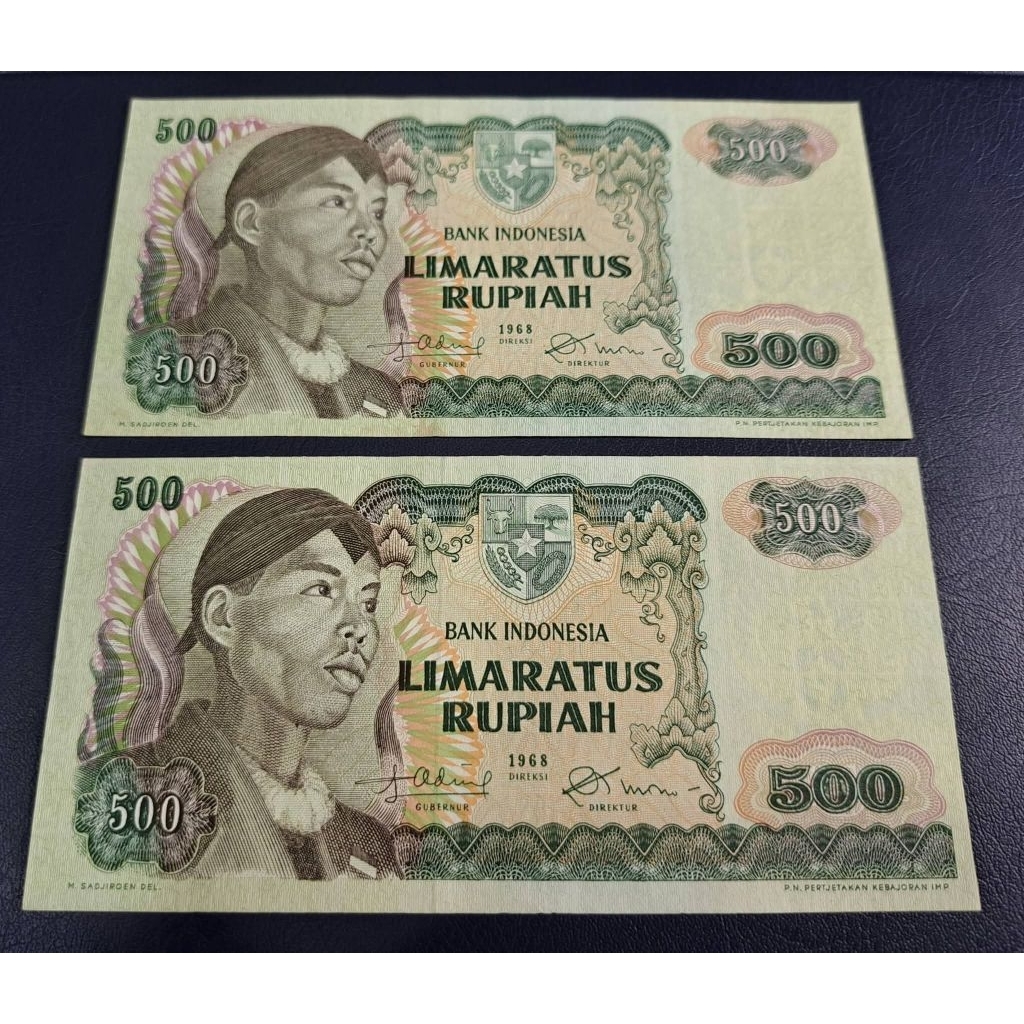 Uang Kuno 500 Rupiah Sudirman 1968 aUNC/UNC GRESS