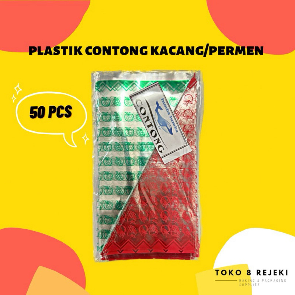 Plastik Contong Kacang / Plastik Bungkus Permen 50 pcs