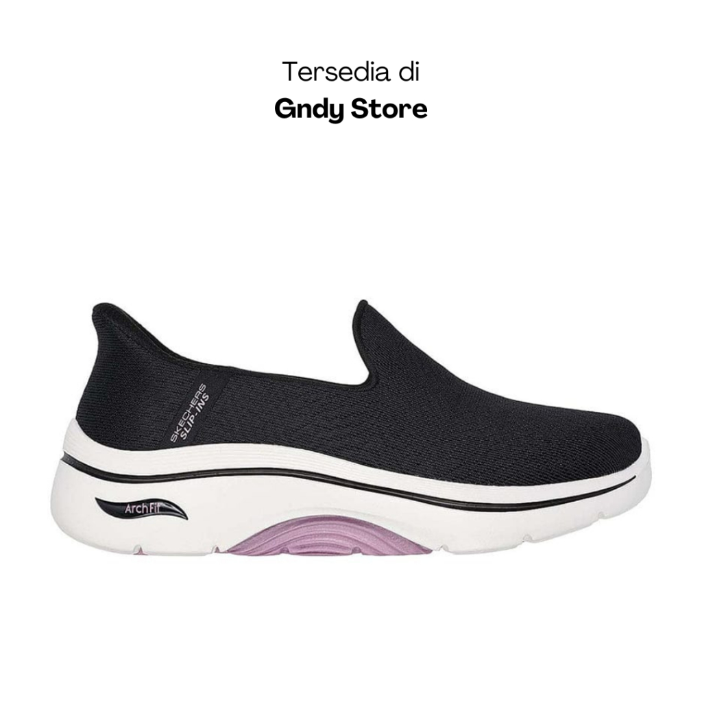Sepatu Slip On Wanita Skechers Go Walk Arch Fit 2 Mikeyla 125332/BKMV Black Mauve Women