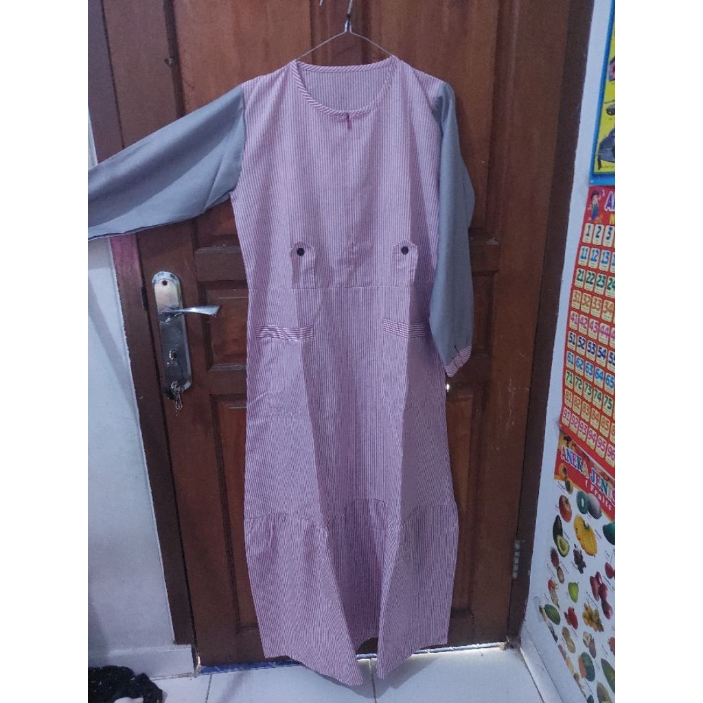 gamis pink abu