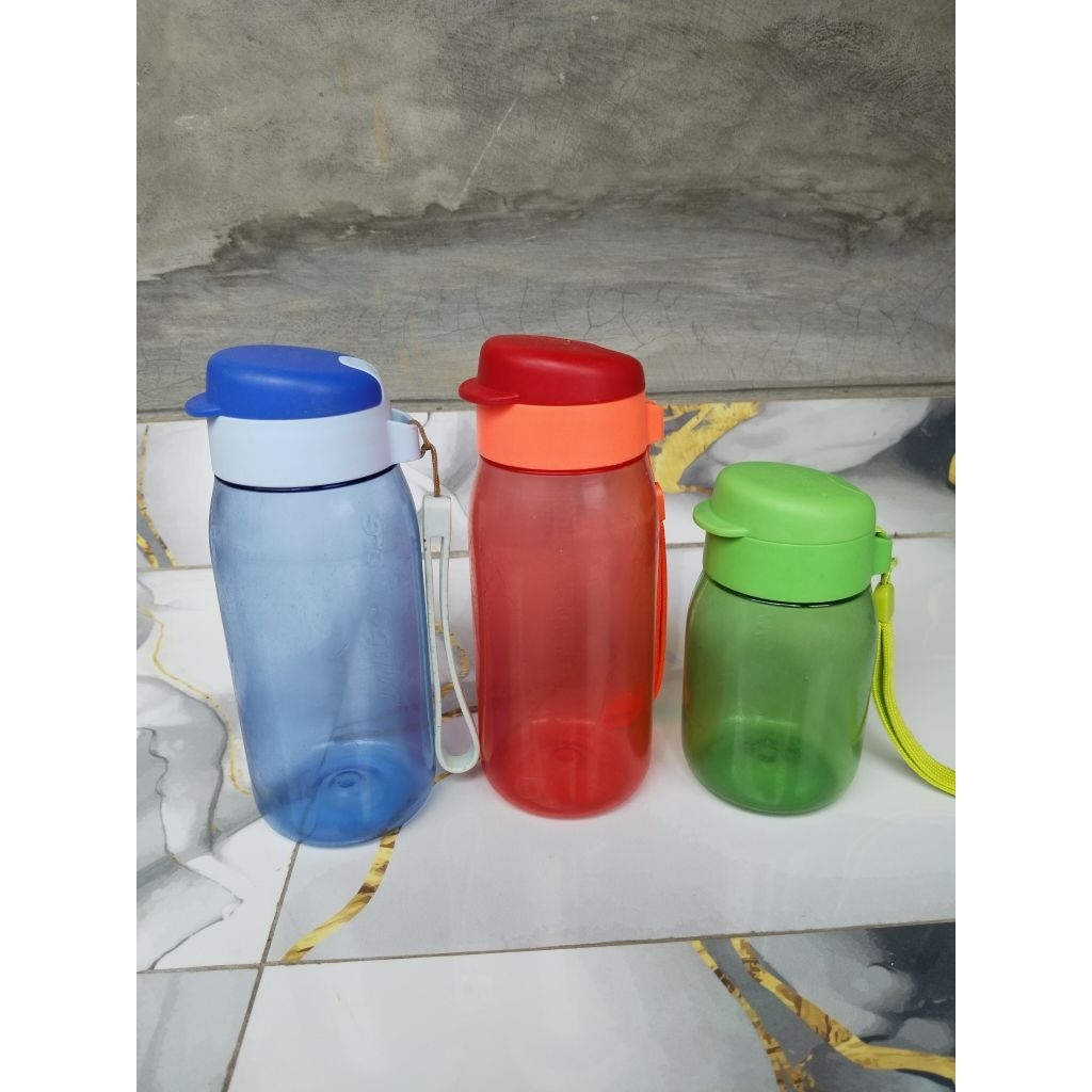 botol minum crystal 500ml 350ml 750ml h2go tupperware second preloved